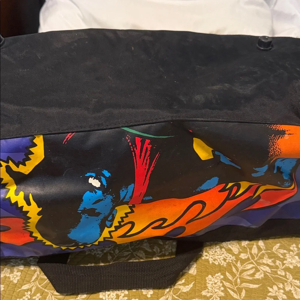 Vintage bag Colorful Flame Graphic Duffel Bag - Multicolor
